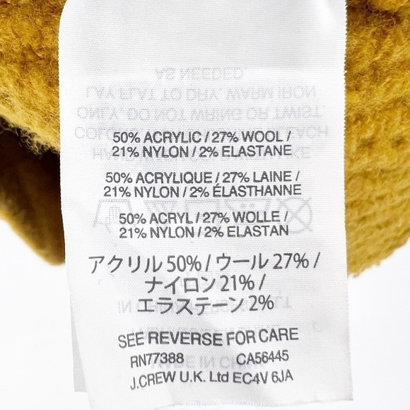 ✅ MADEWELL MUSTARD Northfield Mock Neck WOOL BLEND Sweater SIZE XS - Picture 4 of 6